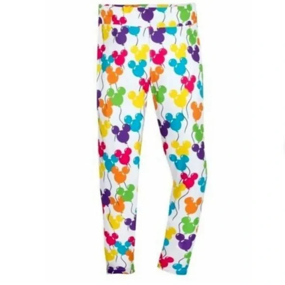 DISNEY PARKS RAINBOW MICKEY MOUSE BALLOONS ICON LEGGINGS WOMENS Size Large - Picture 4 of 5